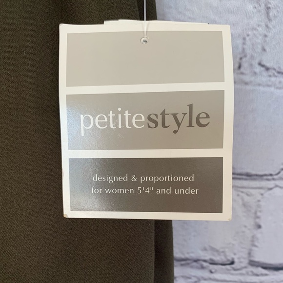 Cuffed Pleated Trousers Pants Olive Green 4P - Picture 6 of 9